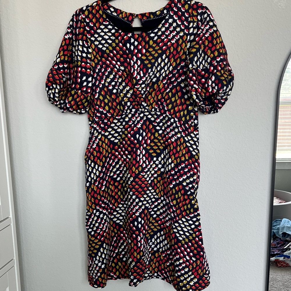 Maeve by Anthropologie Floral Patterned Puff Sleeve Dress